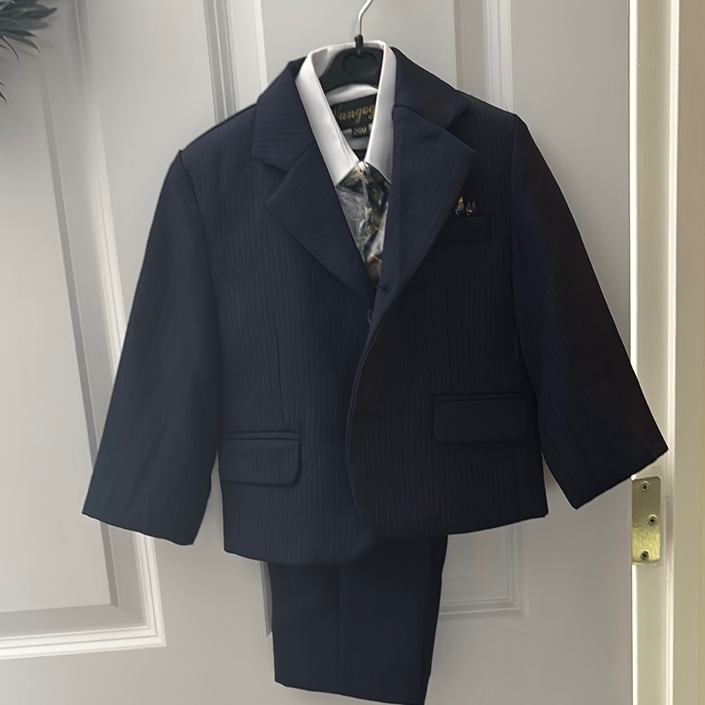 Kids Navy Blue Suit Set